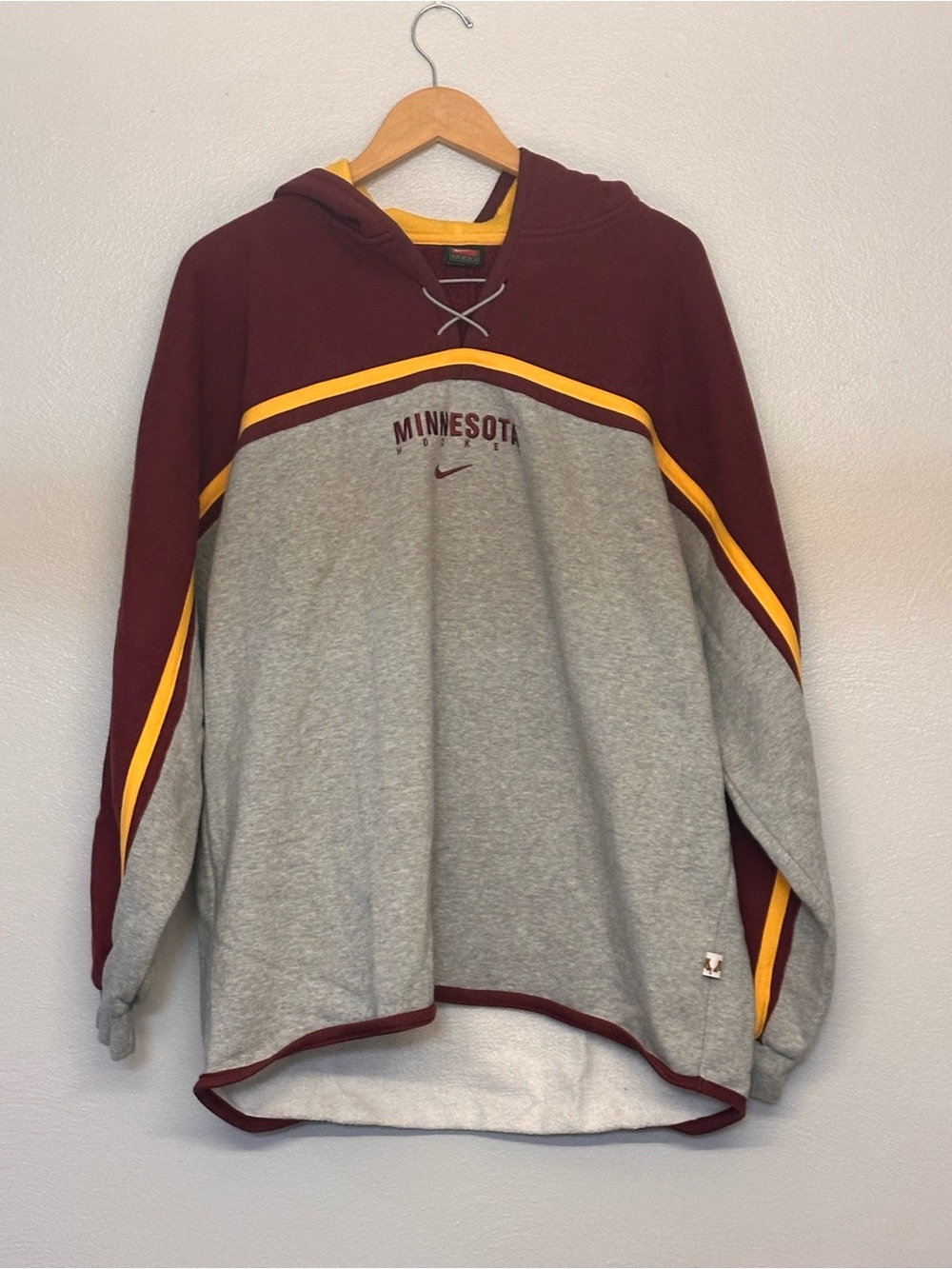 Nike Maroon, Gray & Gold Minnesota Hooded Pullover